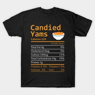 candied yams nutritional facts  Give your design a name! T-Shirt